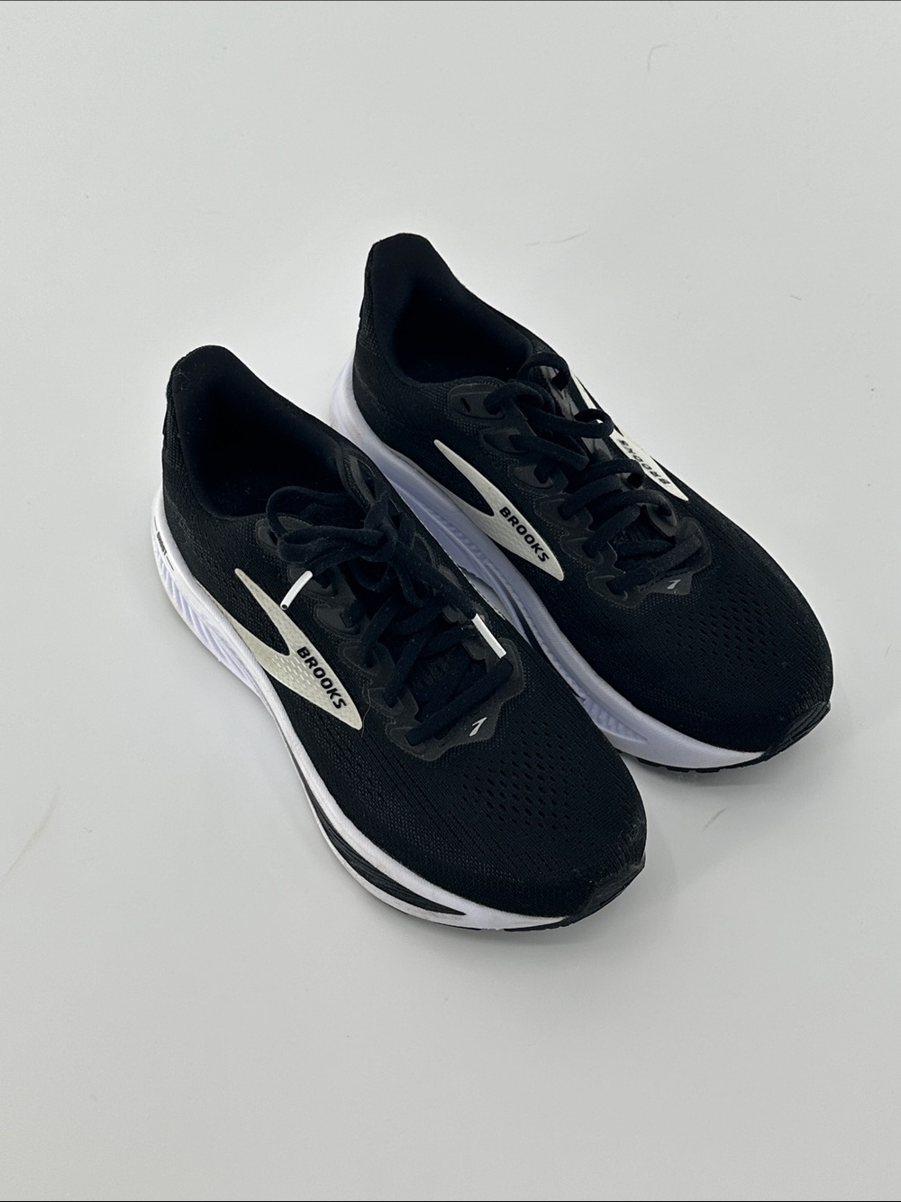 Brooks Men’s Black Athletic Shoes with White Accents